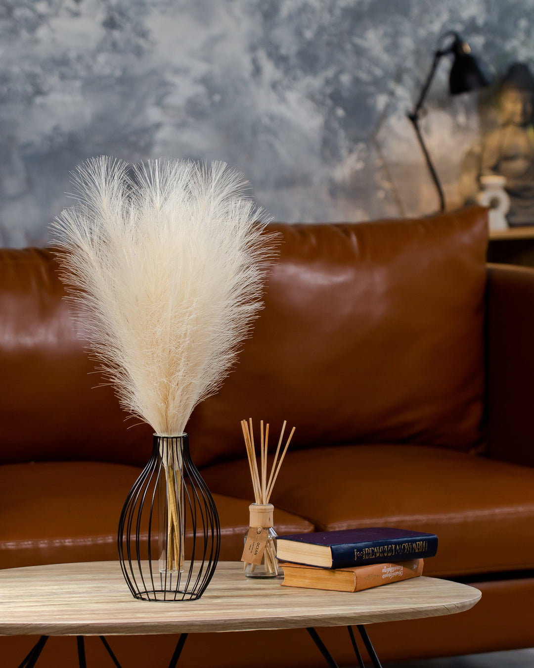 FAUX PAMPAS GRASS - Beige