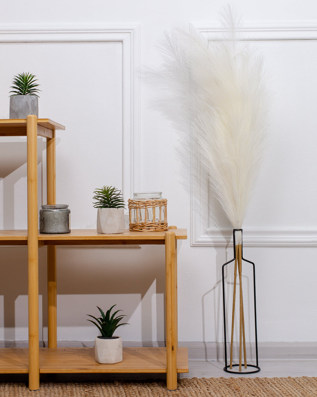 FAUX PAMPAS GRASS - Beige